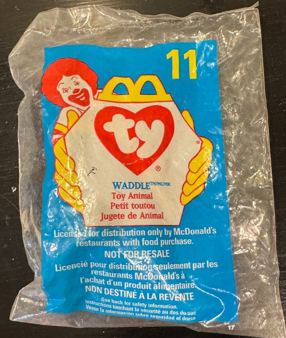 McDonald's Ty Beanie Baby 1998 Waddle the Penguin #11